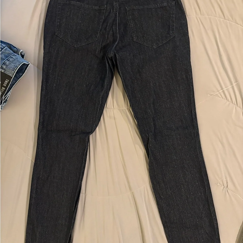 True Religion Sparkly  Dark Blue Jeans - Picture 2 of 5